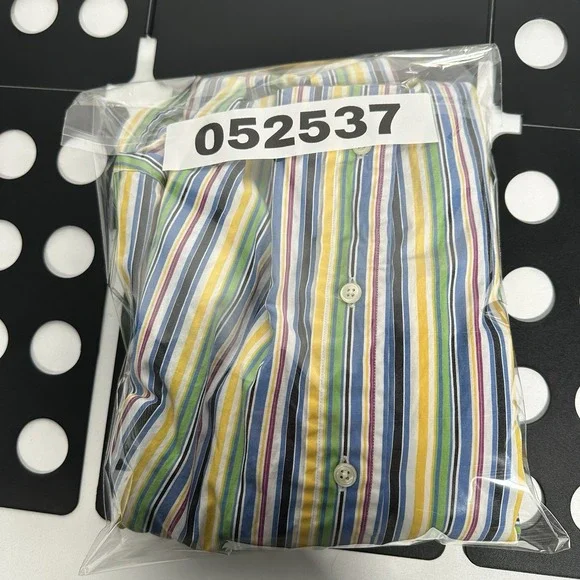 Ralph Lauren Mens Button Shirt XXL Vintage Bright Stripes Tagged L - Picture 7 of 7